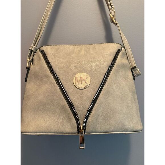 Michael Kors Women's Light Gray Crossbody Bag Medium Adjustable Strap - Picture 2 of 7